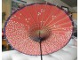 Japansk Parasol, rød m. hvide blomster 33-710